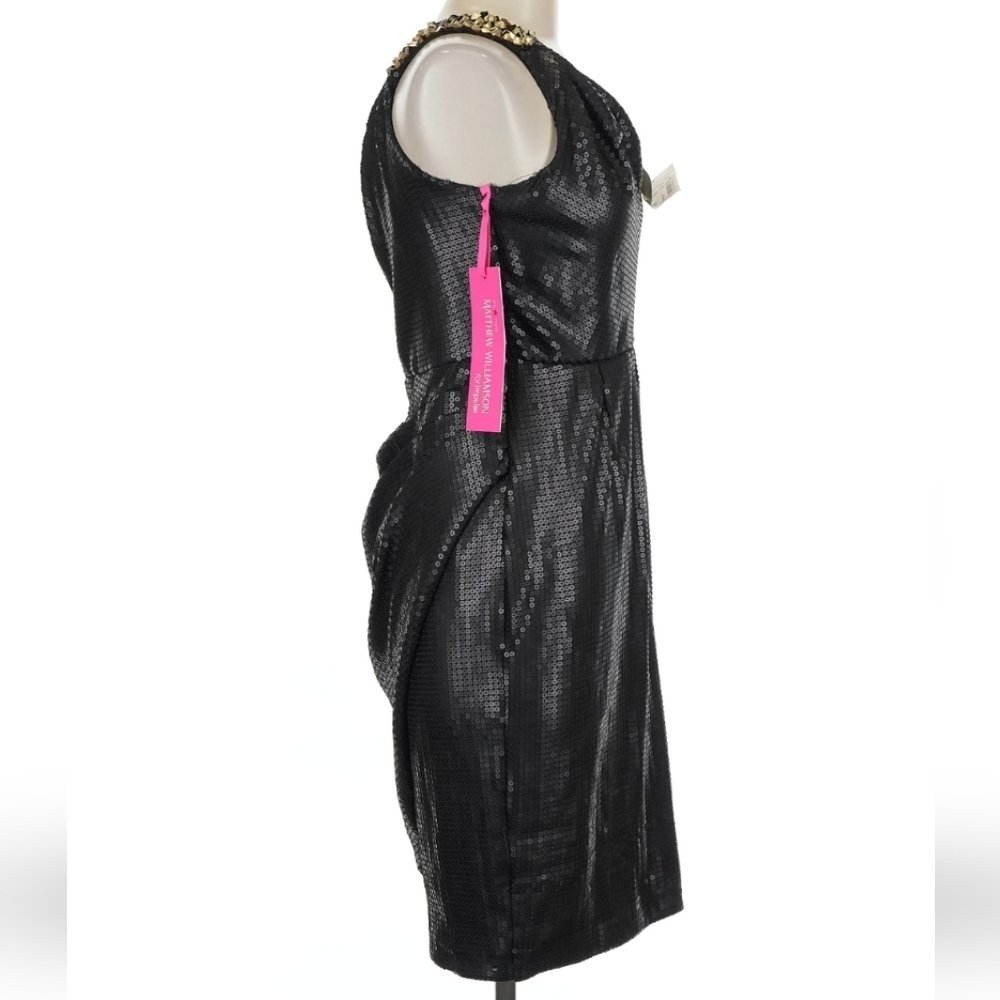 ✨ Matthew Williamson for Impulse One-Shoulder Sequin Cocktail Dress | NWT Size 6 - Picture 6 of 12